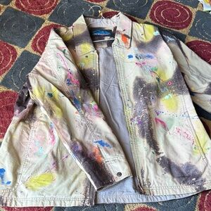 Men's Multicolor Paint-Splatter Jacket